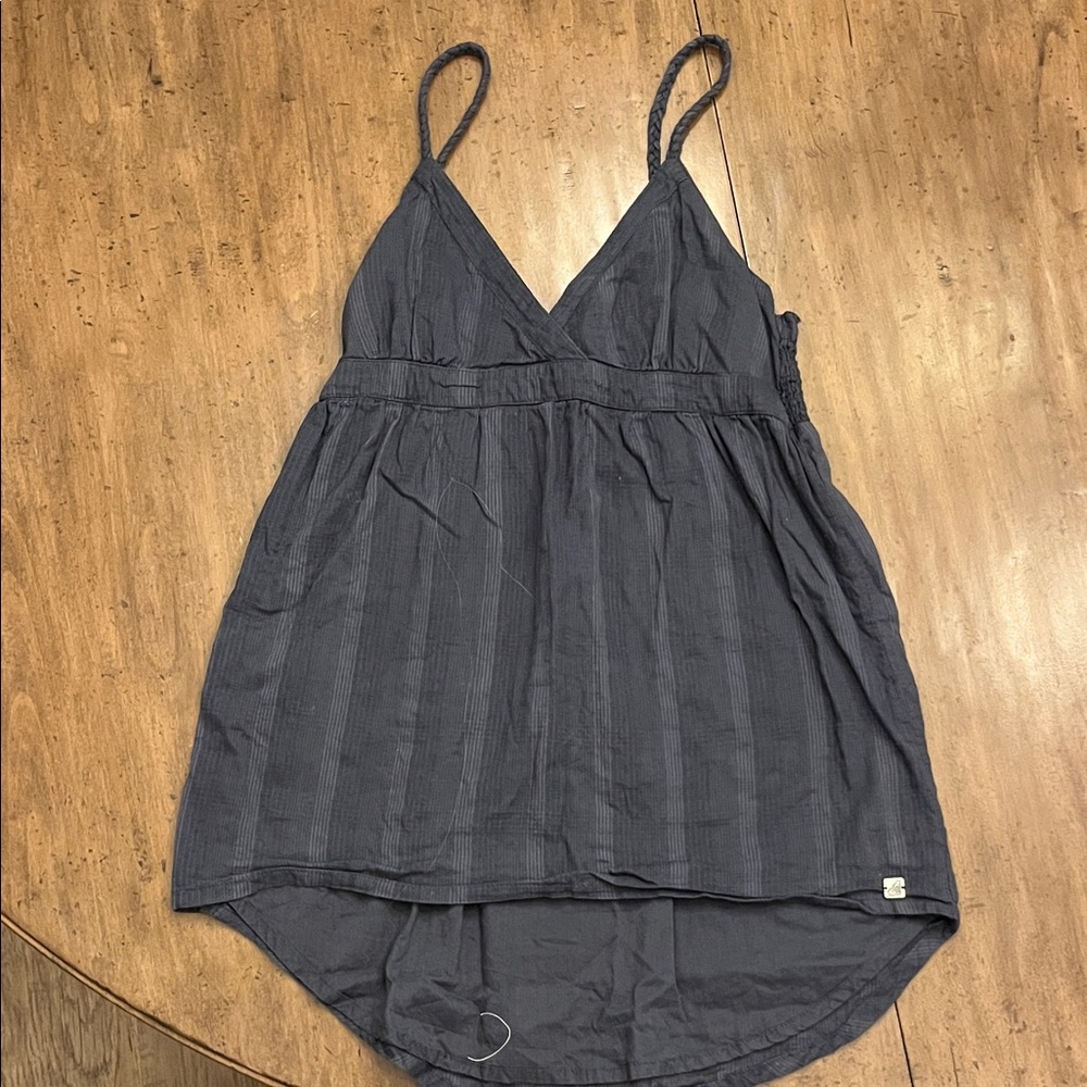 Roxy Charcoal Smocked Top
